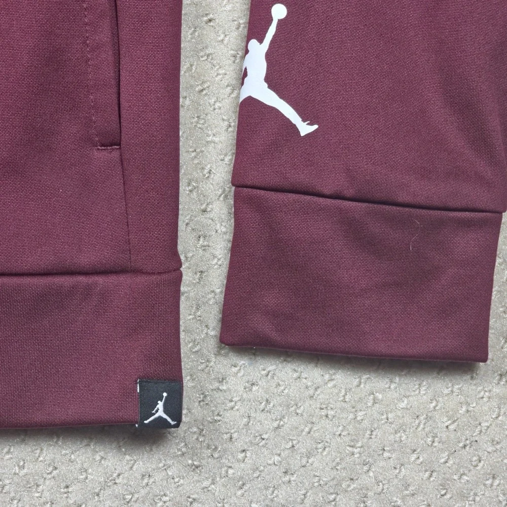 Jordan Therma-FIT Hoodie‎ Mens Small Burgundy Jumpman Sweatshirt Funnel Neck Gym